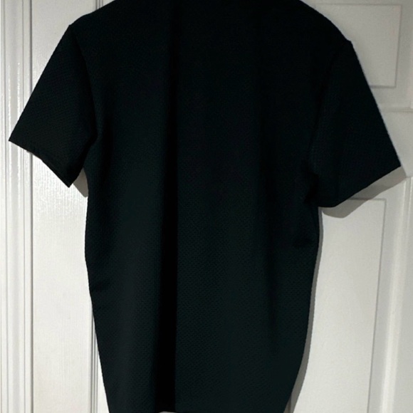 Milano Waffle Knit Black Polo Shirt - Picture 3 of 6